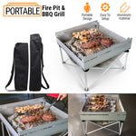aluminum portable fire pit barbecue grill