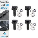 square head t-slot bolts m8 size, pack of 4 sets