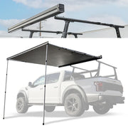 UNIVERSAL 8' x 6.5' PULL-OUT RETRACTABLE ROOF TOP SIDE AWNING TELESCOPING POLES