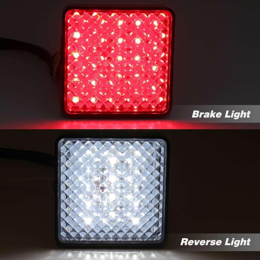 2" LED Tow Hitch Cover Light Driving Lamp for Truck/SUV (Red/White)