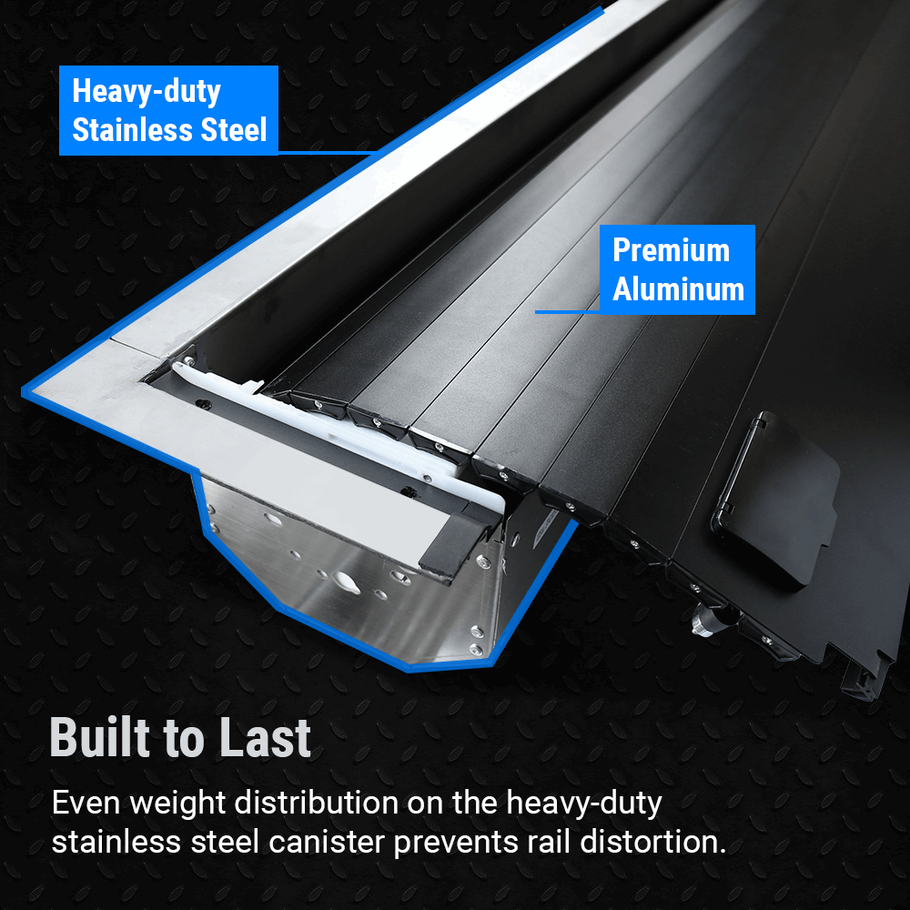 syneticusa heavy duty stainless steel canisterwith premium aluminum slats built to last