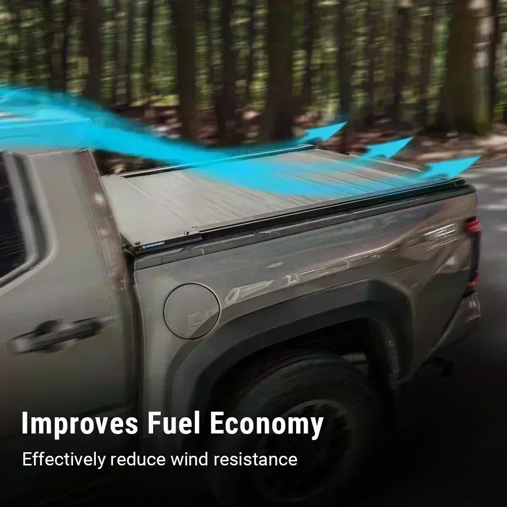 retractable Tonneau Cover improves fuel economy effectively reduce wind resistance