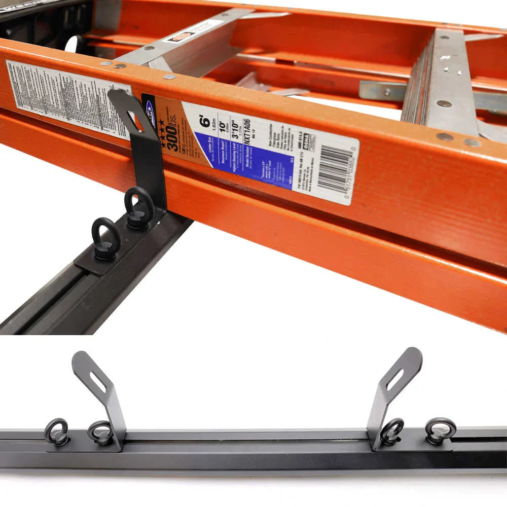 close up look of T-Slot Crossbar Accessory with Secure Built-In Tie Down Handles