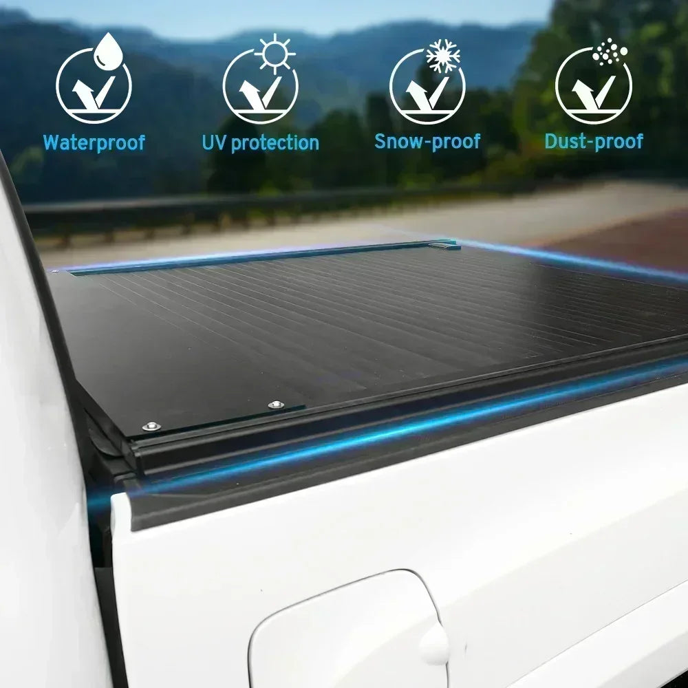 syneticusa mb retractable tonneau cover is waterproof, uv protection, snow-proof, dust-proof