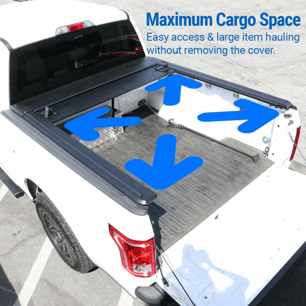 syneticusa Retractable Tonneau Cover maximum cargo space