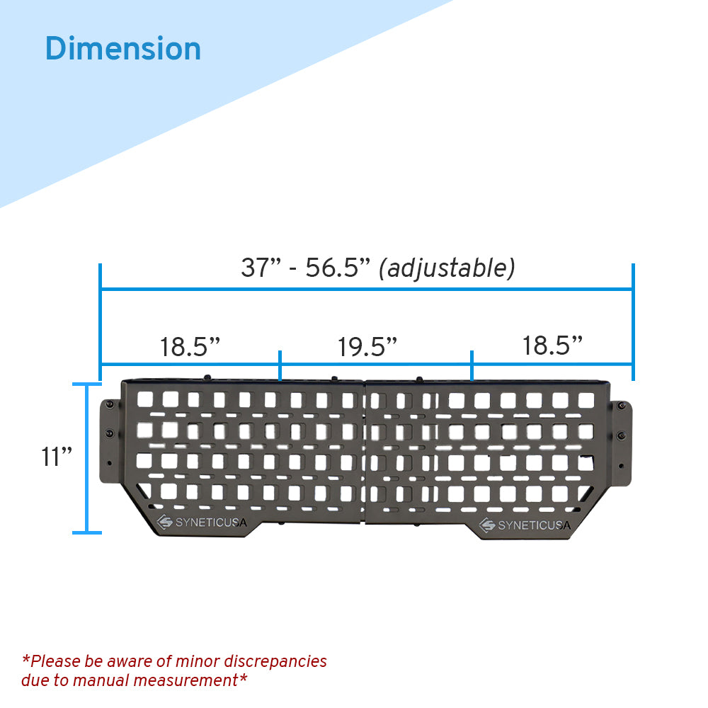 syneticusa stainless steel side panels detailed dimension