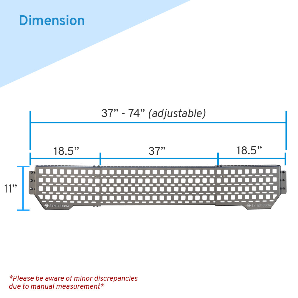 syneticusa stainless steel side panels detailed dimension