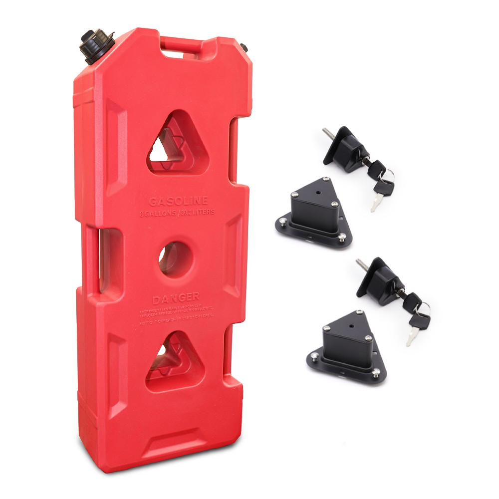 8 gallon gas tank with lockable key red
