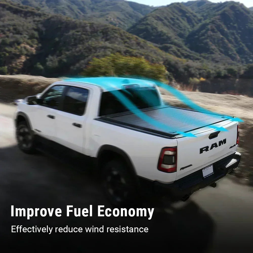 retractable Tonneau Cover improves fuel economy effectively reduce wind resistance
