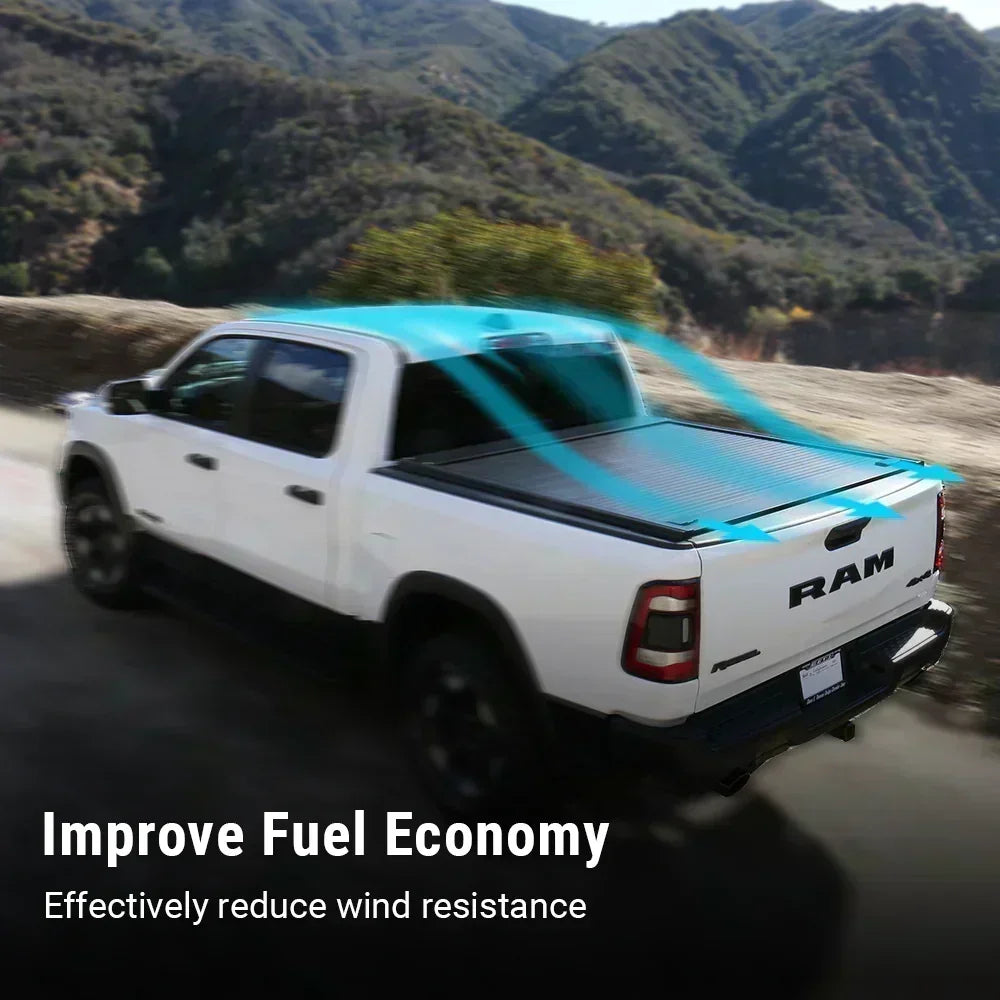 retractable Tonneau Cover improves fuel economy effectively reduce wind resistance