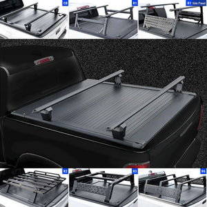 syneticusa premium tonneau cover with rack system for f150