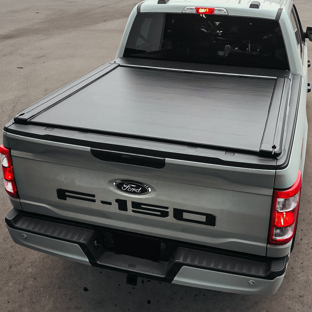 retractable tonneau cover installed on f-150