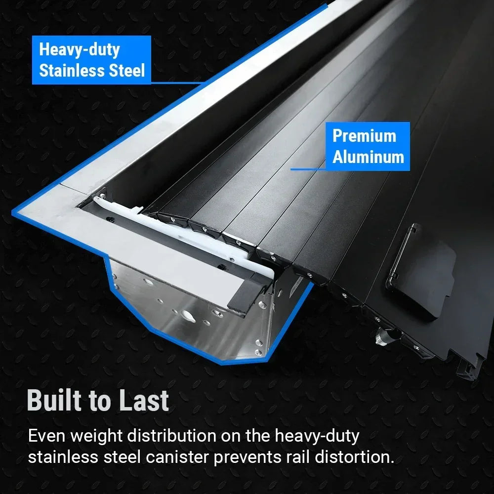 syneticusa heavy duty stainless steel canister with premium aluminum slats built to last