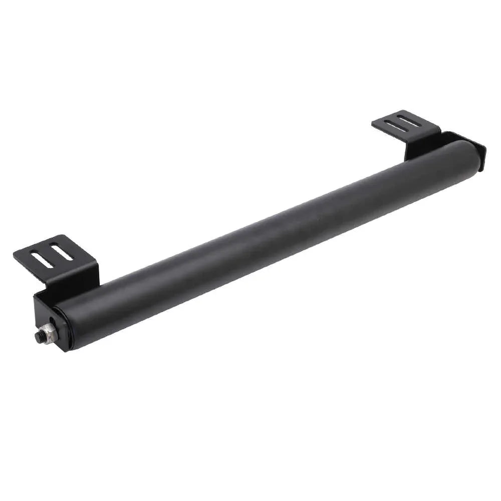 Black ladder roller bar with brackets on a white background