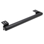 Black ladder roller bar with brackets on a white background