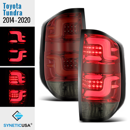 2014 - 2021 Toyota Tundra PRO-Series LED Tail Lights, Red Smoke