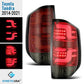 2014 - 2021 Toyota Tundra PRO-Series LED Tail Lights, Red Smoke