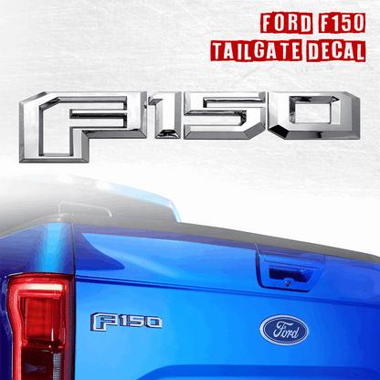 F150 Rear Emblem Silver 3D Decal Tailgate Badge Sticker for F150 2015-2017