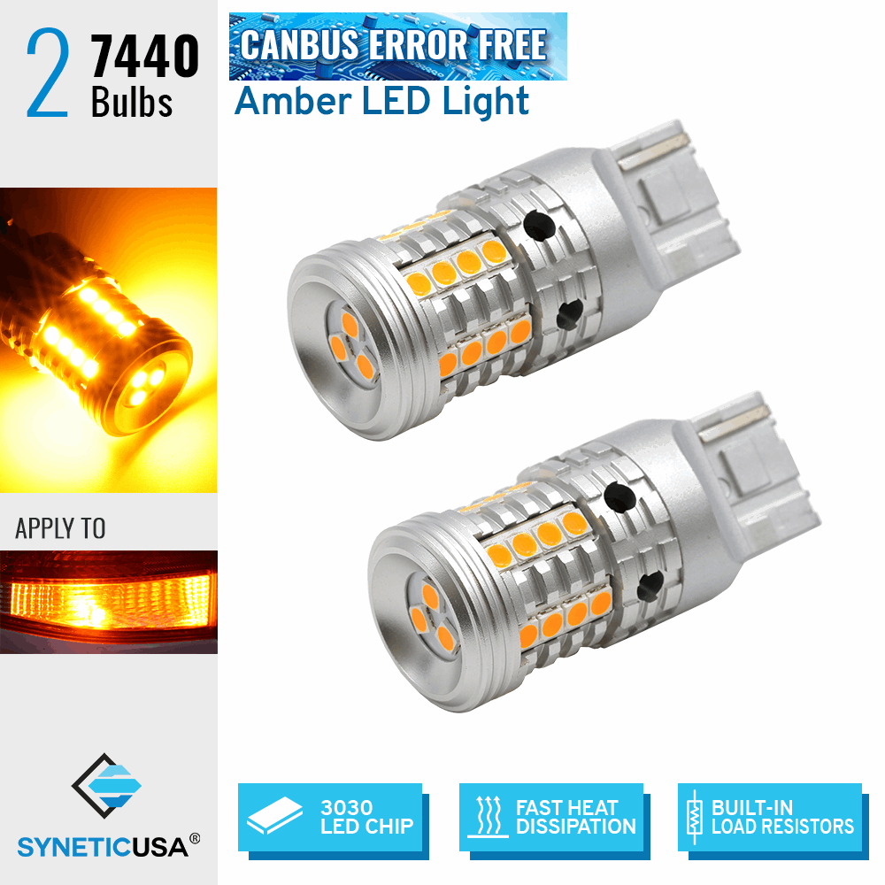 8th Gen CANBUS Error Free Single Filament Amber Front Turn Signal Light Bulbs