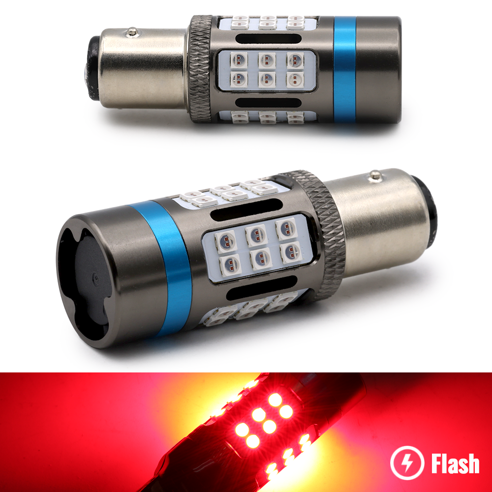 4th Gen Red LED Strobe Light CANBUS Error Free w/ Fan Brake Tail Parking Bulbs