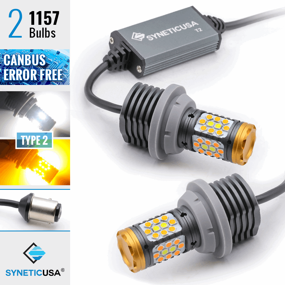 6th Gen All-in-One Error-Free Dual Color Switchback Front Turn Signal Light Bulbs