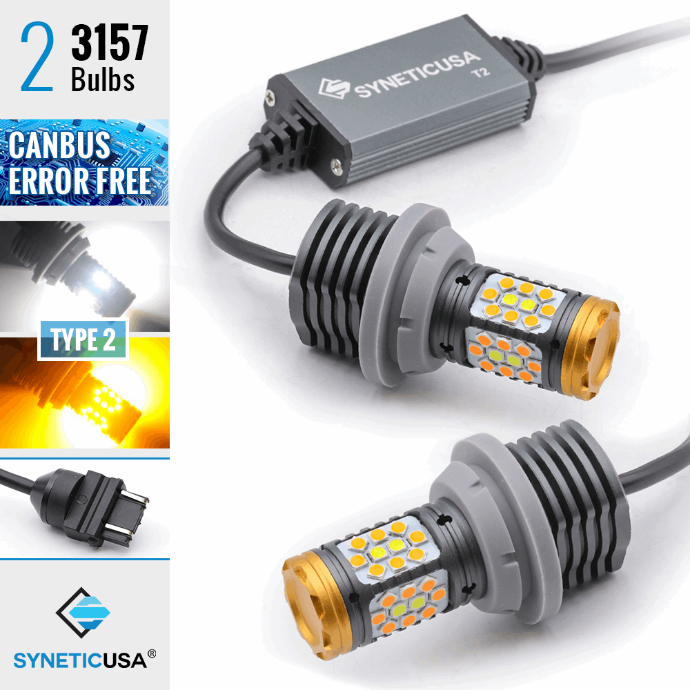 6th Gen All-in-One Error-Free Dual Color Switchback Front Turn Signal Light Bulbs