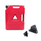 Plastic Portable Spare Gallon / Liter Fuel Tank Gas Container, Red, w/ Key Sets