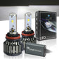 SYNETICUSA LED headlight bulbs with packaging on a reflective surface