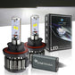 SYNETICUSA LED headlight bulbs with packaging on a reflective surface