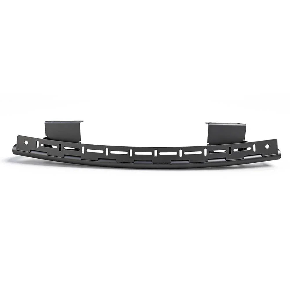 Black metal bumper on a white background