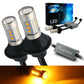 SYNETICUSA LED car yellow light bulbs and accessories on a white background