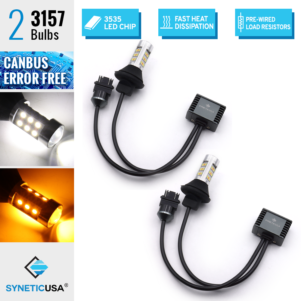 4th Ver. Built-in Resistors LED Switchback Front Turn Signal All-in-One Light Bulbs