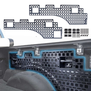 F-150 Stainless Steel Bedside Mounting Molle Panels