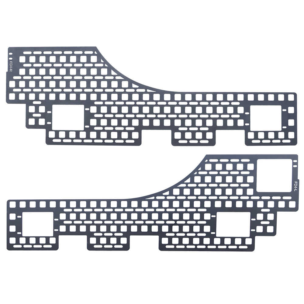 Two stainless steel bedside panel on a white background