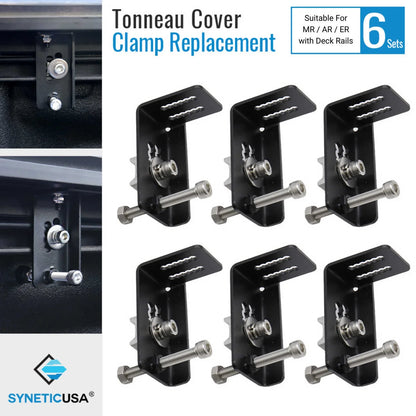 Syneticusa tonneau cover clamp replacements, consisting of six sets of clamps, suitable for MR, AR, ER retractable types.