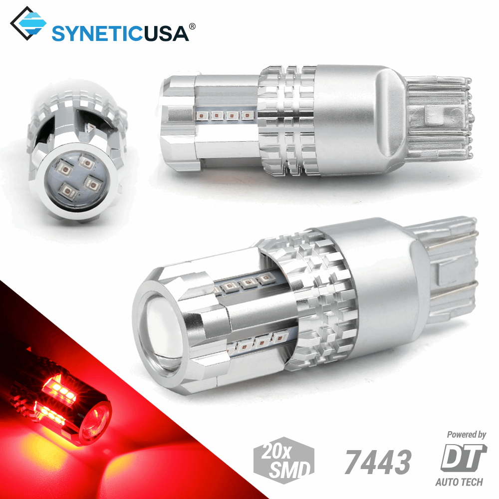 Bright High Quality Brilliant Red Brake LED Light Bulbs Strobe / Flash 1157 3157 7443 Dual Filament