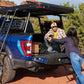 full gears traction board, gas tank, roof top tent on syneticusa rack with side panels installed on Ford F-150 Raptor