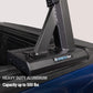 close up look on the universal ladder rack, heavy duty aluminum support 600 lbs weight