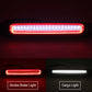 LED light bar showing strobe brake light and cargo light modes on a dark background.