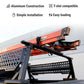 Rack with side panels and ladder rack structure on a white background, featuring text about construction and compatibility.