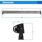 Dimensions of a LED light bar with measurements labeled