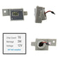 A 12V 3W LED license plate light shown from multiple angles on a white background, with a specification label indicating 16 chip count, 3W wattage, 12V voltage, and DOT SAE compliance.