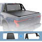 Ford F-150 truck bed with PRO series tonneau cover and R9 roll bar on a white background