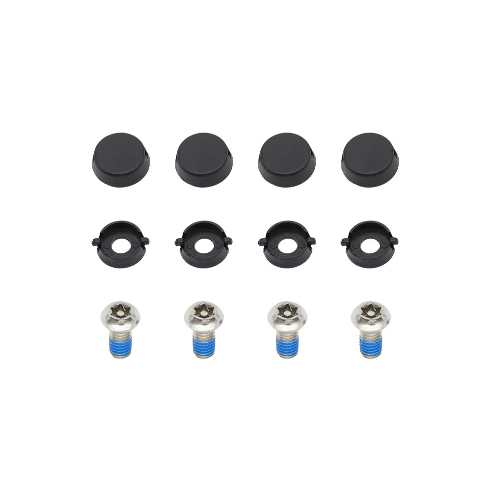 Four sets of replacement screw caps for MB retractable canister panel, displayed with screws and caps against a white background