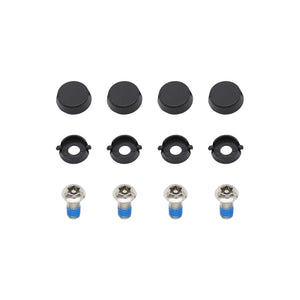 Four sets of replacement screw caps for MB retractable canister panel, displayed with screws and caps against a white background