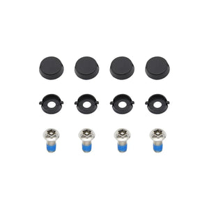 Four sets of replacement screw caps for MB retractable canister panel, displayed with screws and caps against a white background