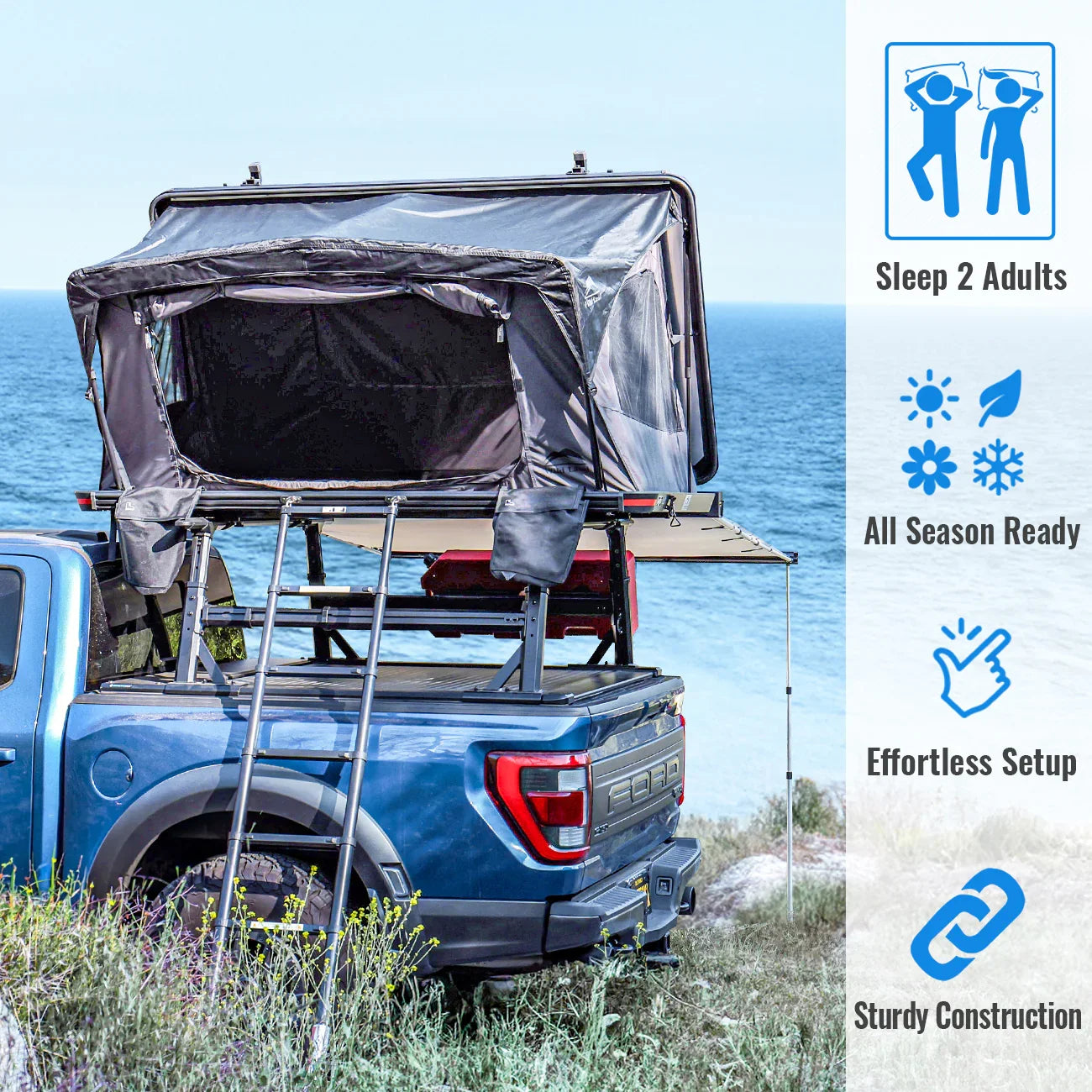 Wild Land Overland Roof Top Tent - Desert Cruiser Pro 140cm
