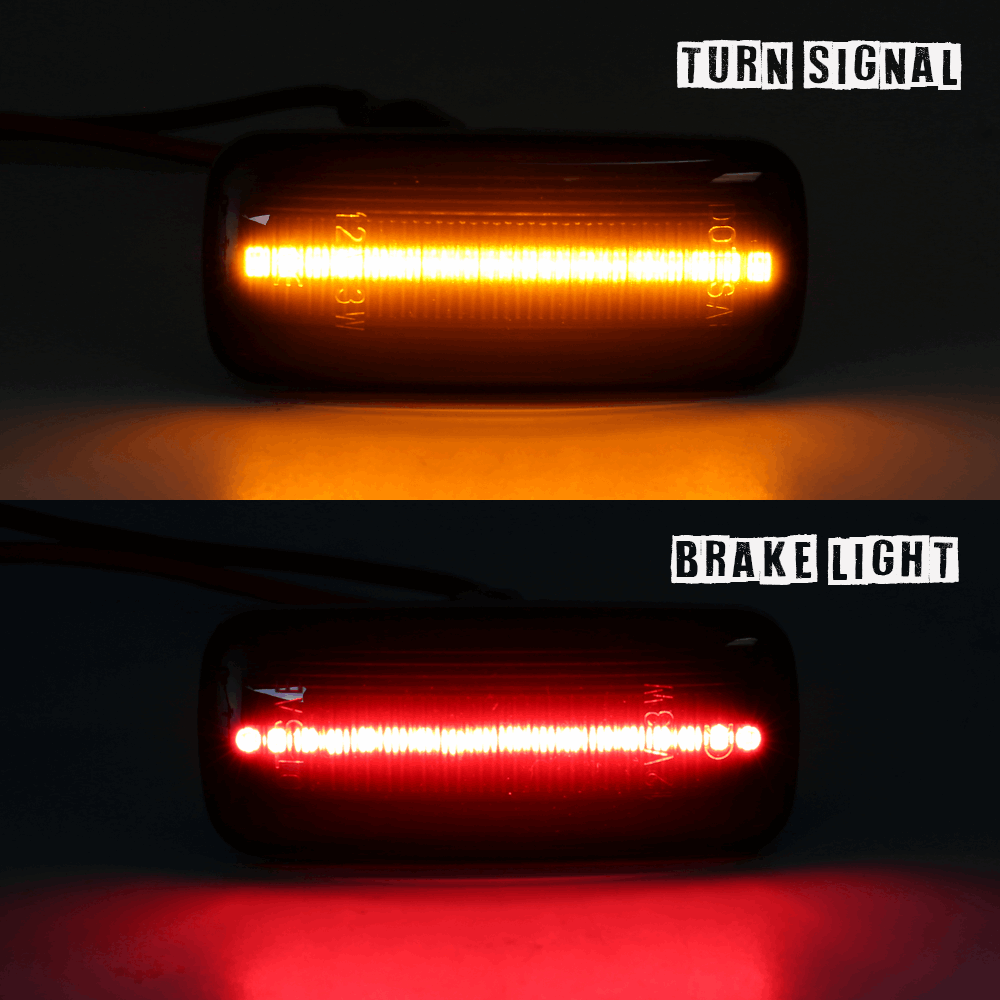 2010-2017 RAM 1500 Red/Yellow Smoked Sequential LED Fender Side Marker Light