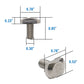 4 pcs M8 Size, Hammer-Head T-Slot Bolts w/ Washer Hex Nuts, Silver, Stainless Steel