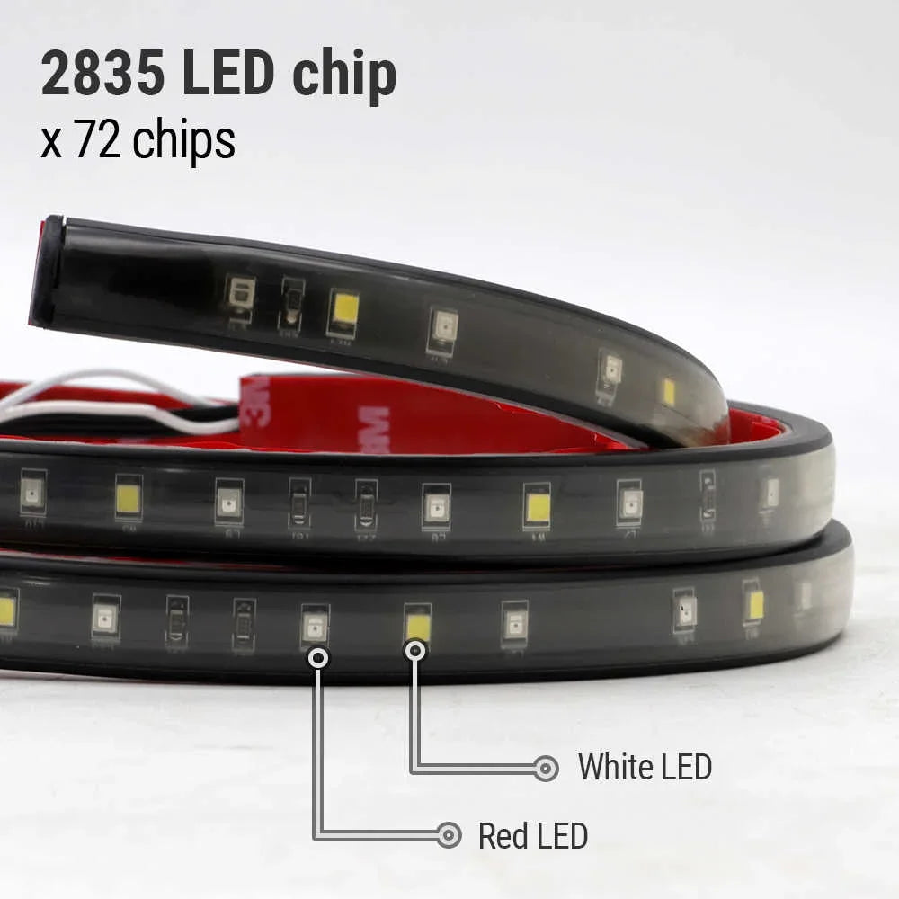 49" Single Row LED Tailgate Light Strip chip with white and red led